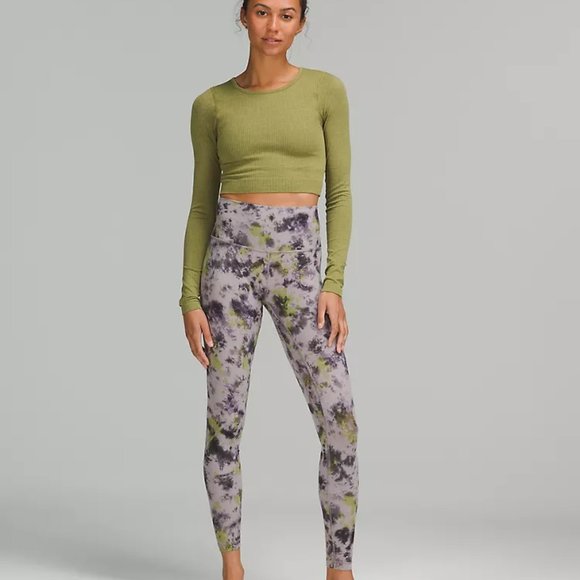 lululemon Align™ High-Rise Pant 28" Radial Tie Dye Mauve Grey Multi - Picture 1 of 7